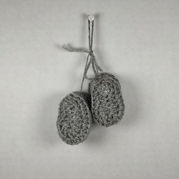 Handmade Crochet Baby Booties Soft Gray Newborn Preemie Shoes Shower Gift New - Picture 13 of 16